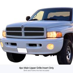 APS - APS Stainless Billet Grille Black for 99-01 Dodge RAM 1500 Sport GR04HEJ74J - Image 1