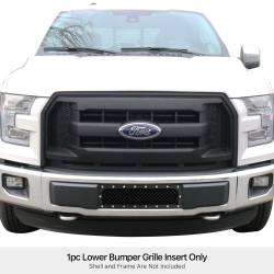 APS - APS Rivet Style Mesh Bumper Grille Black 15-17 Ford F150 GR06LFC13K - Image 1
