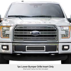 APS - APS Rivet Style Stainless Bumper Grille Polish 15-17 Ford F150 GR06LFC13S - Image 1