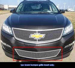 APS - APS Wire Mesh Bumper Grille Polish 13-17 Chevrolet Traverse GR03GEI49T - Image 1