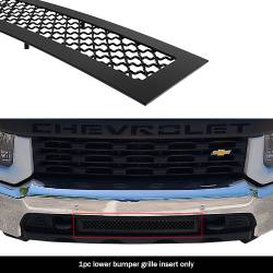 APS - APS Wire Mesh Bumper Grille Black 20-23 Silverado 2500/3500 GR03GEJ14K - Image 1