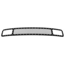 APS - APS Rivet Style Stainless Bumper Grille Black 11-16 Ford Super Duty GR06LFH29H - Image 3