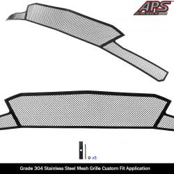 APS - APS Wire Mesh Bumper Grille Black 19-24 Chevrolet Camaro 1SS/2SS GR03GEJ94H - Image 2