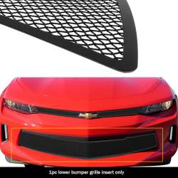 APS - APS Wire Mesh Bumper Grille Black 16-18 Chevrolet Camaro LT GR03GFC67H - Image 1