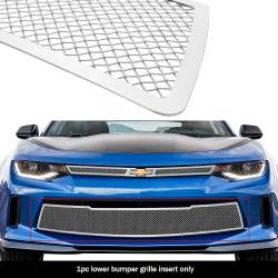 APS - APS Wire Mesh Bumper Grille Polish 16-18 Chevrolet Camaro LT GR03GFC67T - Image 1