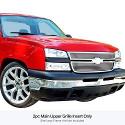 APS - APS Stainless GR03FEC06S Polished Billet Grille for Silverado 1500/2500/3500 - Image 1