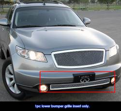 APS - APS Wire Mesh Bumper Grille Polish for 03-05 Infiniti FX35/FX45 GR14GEF07S - Image 1