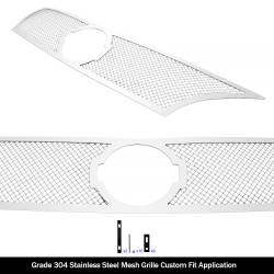 APS - APS Wire Mesh Grille Polish for 13-15 Nissan Altima GR14GFC85T - Image 2