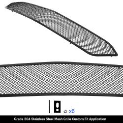 APS - APS Wire Mesh Bumper Grille Black for 14-16 Nissan Rogue GR14GFC88H - Image 2