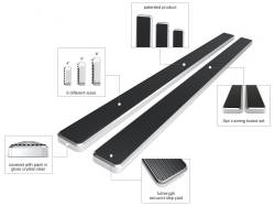 APS - APS IStep 6" Running Boards Brushed Honda Pilot/Acura MDX IB08FJF2A - Image 3