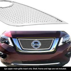 APS - APS Wire Mesh Grille Polish for 17-20 Nissan Pathfinder GR14GFC93T - Image 1