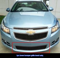 APS - APS Wire Mesh Bumper Grille Black 11-14 Chevrolet Cruze LT/RS GR03GFH40H - Image 1