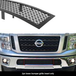 APS - APS Wire Mesh Bumper Grille Black for 16-19 Nissan Titan GR14GFC96H - Image 1