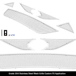 APS - APS Wire Mesh Grille Polish for 15-18 Nissan Maxima GR14GFC98T - Image 2