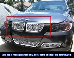 APS - APS Wire Mesh Grille Polish for 06-07 BMW 325I/330I GR23GEE26T - Image 1