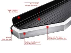 APS - APS H-Series Running Boards Polish 03-08 Honda Pilot/02-04 Acura MDX IB08PID1Y - Image 5