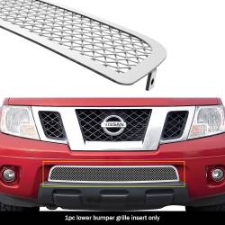 APS - APS Wire Mesh Bumper Grille Polish for 09-21 Nissan Frontier GR14GFD13T - Image 1