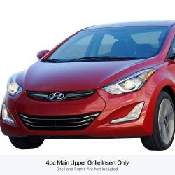 APS - APS Stainless Billet Grille Black for 12-16 Hyundai Elantra GR25FFI47J - Image 1