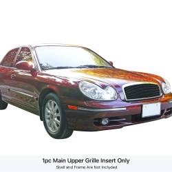 APS - APS Stainless Billet Grille Black for 02-05 Hyundai Sonata GR25HFD34J - Image 1