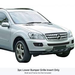 APS - APS Stainless Billet Bumper Grille Black for 06-08 Mercedes ML350 GR26FEE12J - Image 1