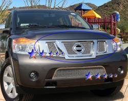 APS - APS Wire Mesh Grille Polish for 08-15 Nissan Armada GR14GFE07T - Image 1