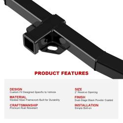 APS - APS HT24CJD40 Class III 2" Trailer Receiver Hitch for 09-14 Nissan Murano - Image 5