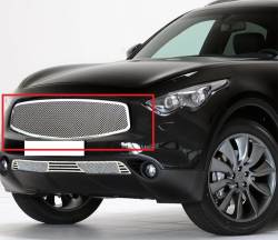 APS - APS Wire Mesh Grille Polish for 09-10 Infiniti FX35/FX50 GR14GFG93T - Image 1