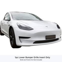 APS - APS Stainless Billet Bumper Grille Black for 17-25 Tesla Model 3 GR20FEB34J - Image 1