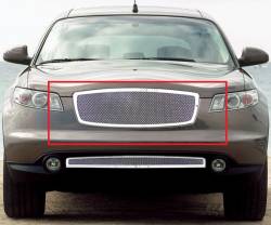 APS - APS Wire Mesh Grille Polish for 06-08 Infiniti FX35/FX45 GR14GFH36T - Image 1