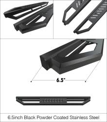 APS - APS Truck Armor Running Boards Black 07-18 Silverado/Sierra Reg IA03SAI6B - Image 3