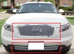 APS - APS Wire Mesh Grille Polish for 03-05 Infiniti FX35/FX45 GR14GGH77T - Image 1
