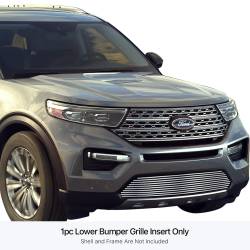APS - APS Stainless Billet Bumper Grille Polish 20-24 Ford Explorer GR06FEB86S - Image 1