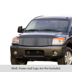APS - APS Stainless Billet Grille Brushed for 04-15 Nissan Titan GR14HEC64C - Image 1