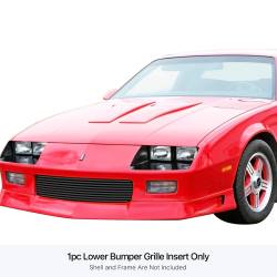 APS - APS GR03HEB41J Stainless Billet Bumper Grille Black for 88-92 Chevrolet Camaro - Image 1