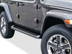 APS - APS IRunning Running Boards Polish for 18-25 Wrangler JL 4DR IB10RAA1A - Image 1