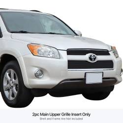 APS - APS Stainless Billet Grille Black for 09-12 Toyota RAV4 Limited GR20FEE79J - Image 1