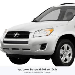 APS - APS Stainless Billet Bumper Grille Black for 09-12 Toyota RAV4 GR20FEE80J - Image 1