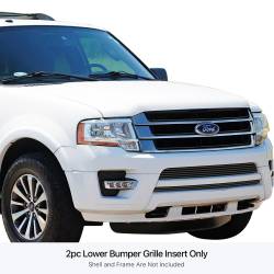 APS - APS Stainless Billet Bumper Grille Black 15-17 Ford Expedition GR06FEB98J - Image 1