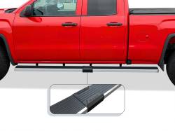 APS - APS IStep W2W 5" Running Boards Brushed Silverado/Sierra Double IB03WAI5LA - Image 1