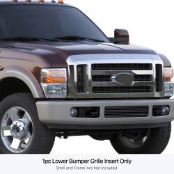 APS - APS Stainless Billet Bumper Grille Black 08-10 Ford Super Duty GR06FEC28J - Image 1