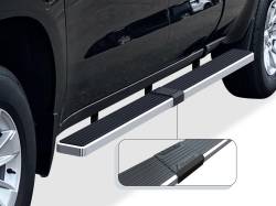 APS - APS IStep W2W 5" Running Boards Brushed Silverado/Sierra Double IB03WBI5LA - Image 1