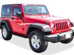 APS - APS H-Series Running Boards Black for 07-18 Jeep Wrangler JK 2DR IB10RAJ6H - Image 2