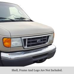 APS - APS Stainless Billet Bumper Grille Black 92-07 Ford E-Series Van GR06FEC38J - Image 1
