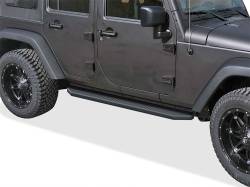 APS - APS H-Series Running Boards Black for 07-18 Jeep Wrangler JK 4DR IB10RAJ7H - Image 1
