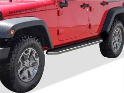 APS - APS H-Series Running Boards Polish for 07-18 Jeep Wrangler JK 4DR IB10RAJ7Y - Image 1
