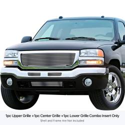 APS - APS Stainless Billet Grille Polish 03-06 GMC Sierra 1500/HD GR07HGI78S - Image 1