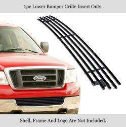 APS - APS Stainless Billet Bumper Grille Black 04-05 Ford F150 GR06FEC51J - Image 1