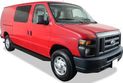 APS - APS IB06RDJ4H H-Series Running Boards Black for 99-14 Ford E-Series Van - Image 2