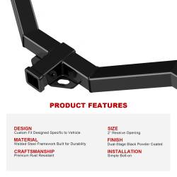 APS - APS HT24CAF55 Class III 2" Trailer Receiver Hitch for Escape/Mariner/Tribute - Image 5