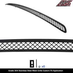 APS - APS Wire Mesh Bumper Grille Black for 17-25 Tesla Model 3 GR20GEB34K - Image 2